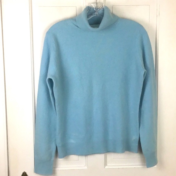 Apt. 9 Sweaters - 100% Cashmere Turtleneck Sweater Light Blue Sz M